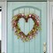 Heart Shaped Wreaths for Front Door with Red Pink Hearts for Anniversary Wedding Dinner Decorations 18 Inch Valentine's Day Wreaths